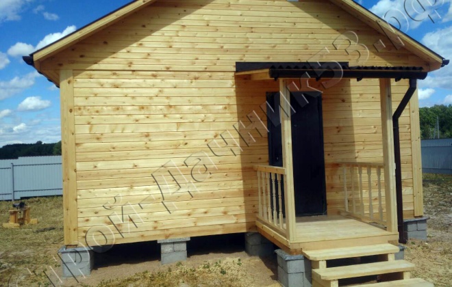 4 Брусовой дом ОД-34, 6×6, 37.5 м², Калужская область, посёлок Балабаново (1)